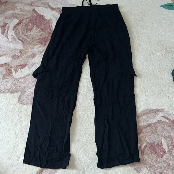 Soft Surroundings Black Linen Blend Cargo Pants - Picture 5 of 5